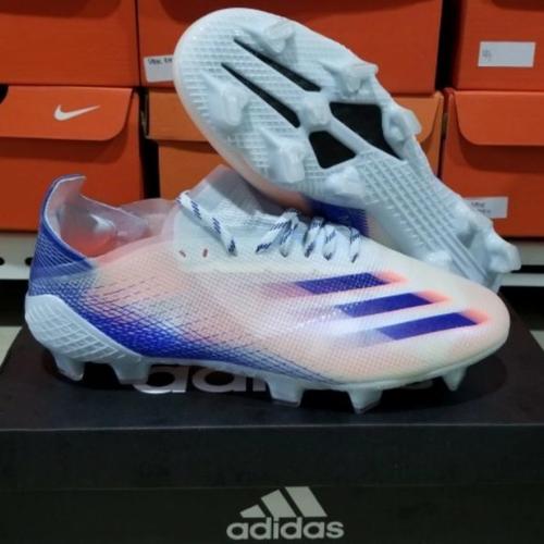 Ghosted White blue FG-Sepatu Soccer 