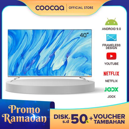 Foto Produk COOCAA 40 inch Android 9.0 Smart LED TV -Infinity View- FHD (40S6G) dari Coocaa Official Store