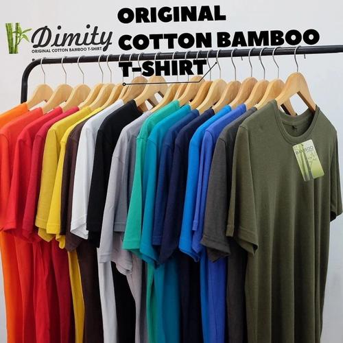 Foto Produk Kaos Polos cotton bamboo SUPER ADEM katun bambu Cotton Bamboo T-SHIRT - Hitam, S dari DIMITY