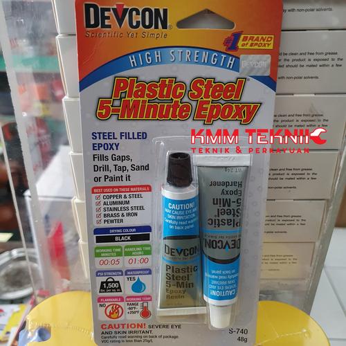 Jual DEVCON S740 PLASTIC STEEL TUBE LEM PLASTIK EPOXY RESIN & HARDENER