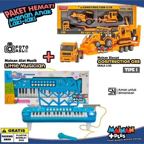 Foto Produk PAKET MAINAN ANAK LAKI LAKI PIANO DIE CAST MOBIL KONSTRUKSI (TIPE 1) dari MainanPlus