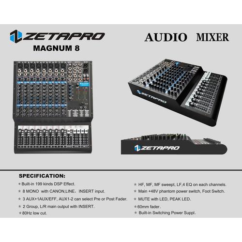 Jual mixer audio zetapro 8 channel magnum 8 channel original Kota