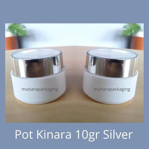 Gambar POT KINARA 10GR PUTIH / POT KIMURA FLAT 10GR / POTCREAM KOSMETIK 10 GR dari Mutiara Packaging Kab. Bandung Tokopedia
