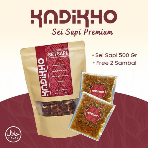 Foto Produk Kadikho Sei Sapi / Daging Asap Plus Sambal Vacuum Pack 600 Gram - Sambal Bawang dari kadikho foods