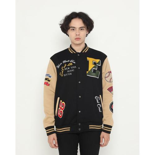 Foto Produk Outerwear Erigo Varsity Jacket Baseball East Team Fleece Black - S dari Erigo Official