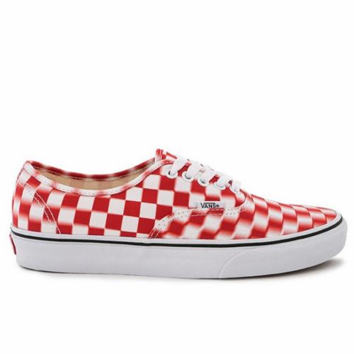 vans authentic checkerboard red