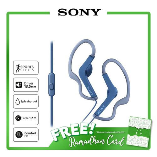 Foto Produk SONY MDR-AS210AP Sport Earphone With Mic / AS210AP / AS-210AP - Hitam dari Sony Audio Official