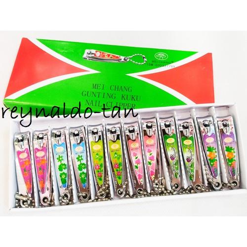 Foto Produk 12 pcs Gunting Kuku Kecil Motif Bunga Lucu Stenlis dari reynaldo-tan