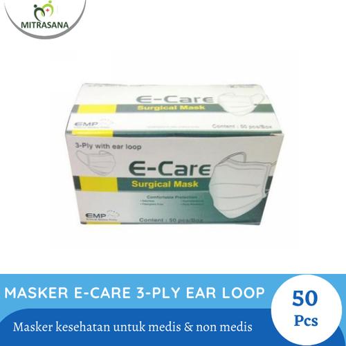 Foto Produk Masker Kesehatan E-Care 3-Ply Ear Loop Isi 50 Pcs dari Mitrasana Tangerang