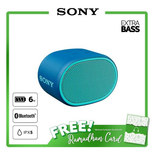 Foto Produk SONY SRS-XB01 Blue Extra Bass Portable Bluetooth Speaker / SRS XB01 dari Sony Audio Official