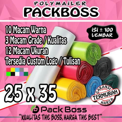 Gambar POLYMAILER PACKBOSS 25X35 ISI ±100 *KUALITAS BOSS, HARGA TERMURAH* - HITAM NON PREM dari packboss Jakarta Barat Tokopedia
