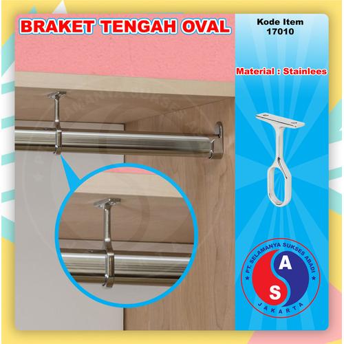 Foto Produk Braket Tengah Pipa Oval/Bracket Tengah Pipa Gantungan Baju Oval/17010 dari WINSTON SUKSES ABADI