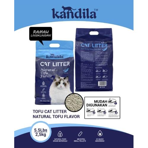 Foto Produk Kandila Tofu Cat Litter Clump Pasir Kucing Tahu Soya 2.5kg 5.5lbs 6ltr - ORIGINAL dari Hime petshop