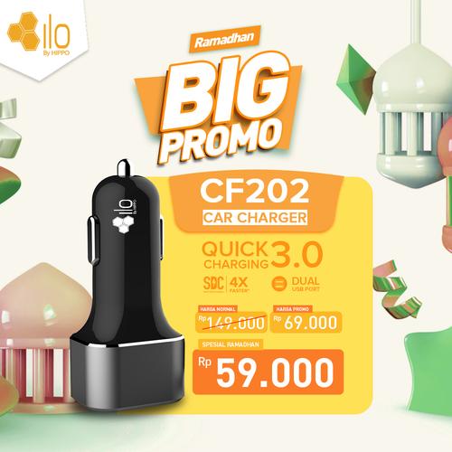 Foto Produk Hippo ILO CF202 Car Charger Mobil Quick Fast Charging 3.0 Value Pack dari iLo Official Store