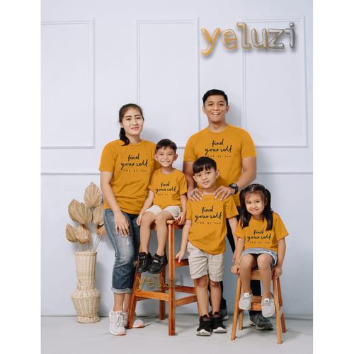 Gambar Kaos Baju atasan Couple sarimbit keluarga Oblong Find your self - M anak dari yeluzi Kab. Bandung Tokopedia