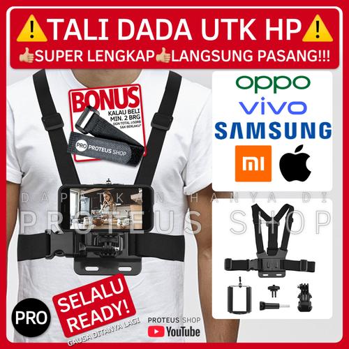 Foto Produk ✅ CHEST BELT STRAP TALI DADA HP HANDPHONE PHONE BREKET MOUNT YOUTUBE - DADA Saja dari Proteus Shop