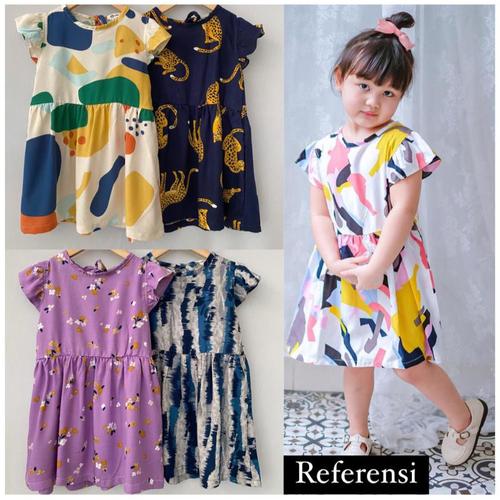 Foto Produk Daster Anak Dress Pakaian Anak Perempuan Cewek Umur 1 2 3 4 5 Tahun - Emilly dari Distrosul888
