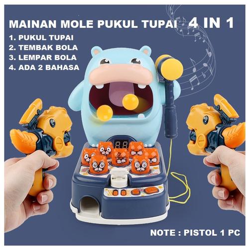 Foto Produk Mainan Anak mesin Whack a mole, pukul kepala tupai 2IN1 LED LAMPU - KUDA NAIL 4IN1 dari KADOJASPER
