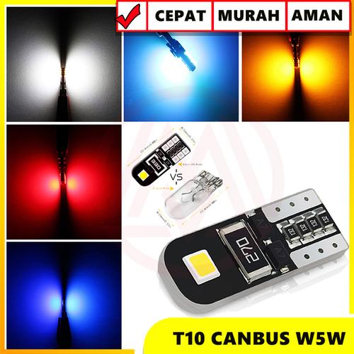 Foto Produk Lampu LED T10 W5W CANbus Black 2 Sisi ERROR FREE Super Bright - Biru dari Modifikasi Market