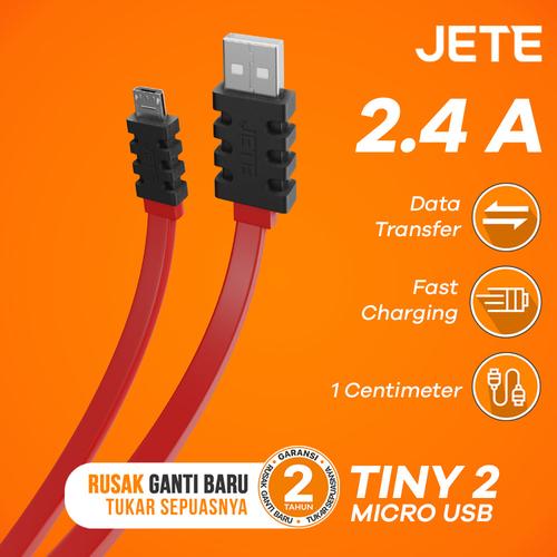 Foto Produk Kabel Data Micro USB JETE TINY2 2.4A Fast Charging - Hitam dari JETE Official Surabaya