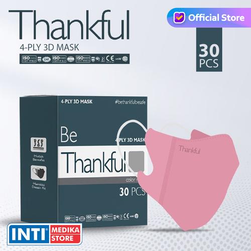 Gambar THANKFUL - Masker 3D Duckbill Earloop 4 Ply | Masker Duckbill 4 Ply - Merah Muda dari INTI MEDIKA STORE Kota Bandung Tokopedia