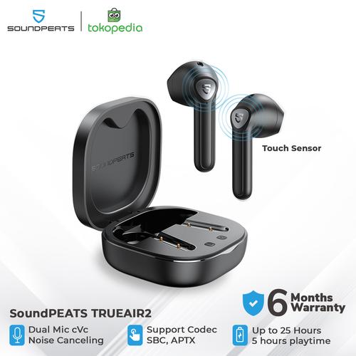 Gambar SoundPEATS True Air2 True Wireless Earbuds In-Ear Stereo - Hitam dari SOUNDPEATS OFFICIAL Jakarta Pusat Tokopedia