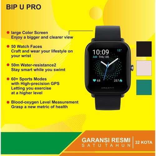 Foto Produk Amazfit Bip U PRO Series Smartwatch - Garansi Resmi 1tahun - Hitam dari Kardel Shop
