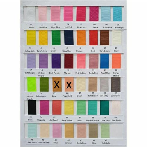 Foto Produk Pita GrosGrain Polos import 3/8" (1cm) 100 yard dari Dunia Handycraft