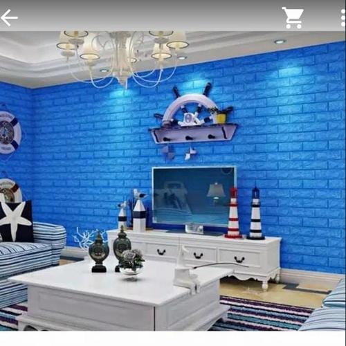 Jual Wallpaper Brick Foam 3d Bata Biru Kab Tulungagung Azrinastore17 Tokopedia