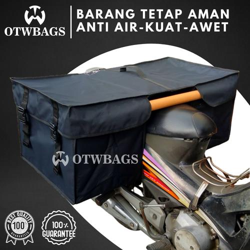 Foto Produk Tas Motor Anti Air Sedang Warna Hitam List Hitam dari OTWBAGS