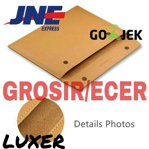 Foto Produk tas sleeve PU leather macbook new air 13 pro notebook horizontal tipis dari luxer