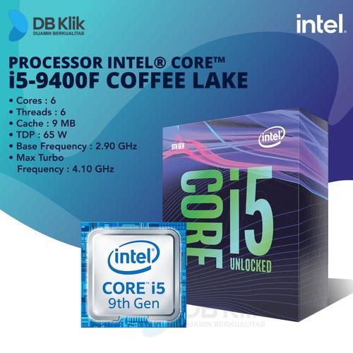 Foto Produk Processor Intel Core i5 9400F CoffeeLake Refresh 4.1GHz Turbo LGA 1151 dari dbclick