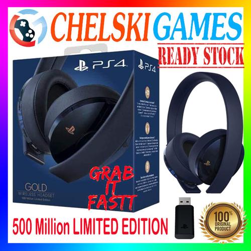 Promo PS4 Gold Wireless Headset 