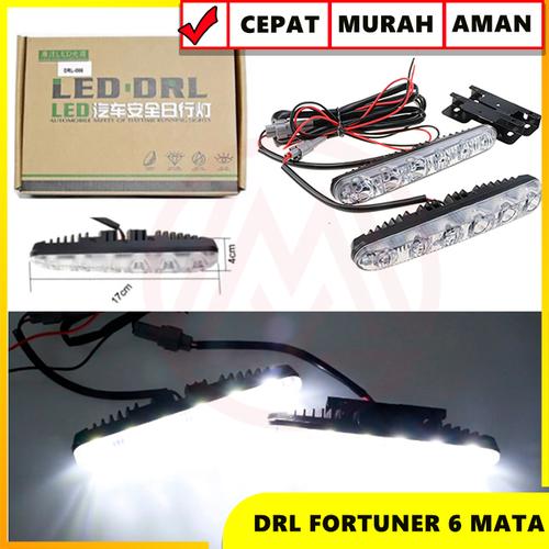 Gambar LAMPU DRL LED MODEL FORTUNER 6 TITIK ISI 2PC LAMPU LED 6 dari MODIMART undefined Tokopedia