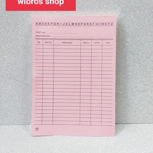 Foto Produk kartu stok barang - pink dari wibros shop