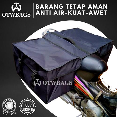 Foto Produk Tas Motor Anti Air Besar Warna Hitam List Hitam dari OTWBAGS