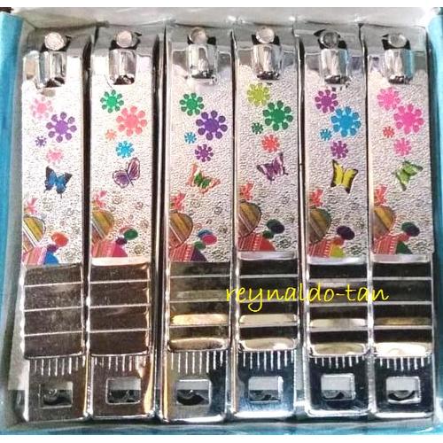 Foto Produk 12 Pcs Gunting Kuku Besar Motif Kembang Kupu Kupu panjang 7 cm Rige dari reynaldo-tan
