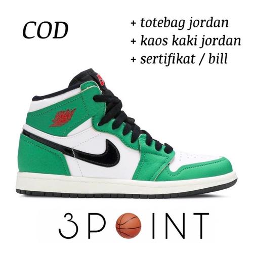 Jual Sepatu Air Jordan 1 High Black Lucky Green - 39 - Jakarta Selatan -  3point-official | Tokopedia