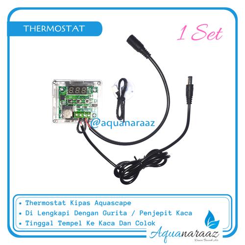 Foto Produk Termostat Kipas Aquascape DC 12Volt Termometer Otomatis Pengukur Suhu - Dengan Gurita dari Aquanaraaz