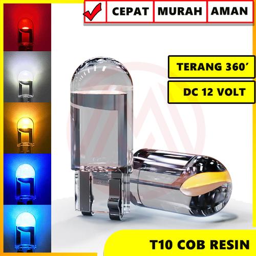Foto Produk LAMPU LED T10 RESIN FULL KACA 360 LAMPU SENJA LAMPU PLAT SUPER BRIGHT - Biru dari Modifikasi Market