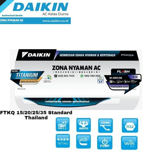 Jual Ac Daikin Flash New Inverter 1 Pk Ftc25nv14 Standart Thailand Kab Bogor Zona Nyaman Ac Cibubur 