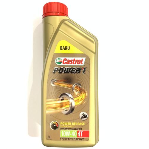 Foto Produk OLI MOTOR CASTROL POWER 1 10W40 4T POWER RELEASE 1000ML SYNTHETIC ASLI dari Lestari Motor 2