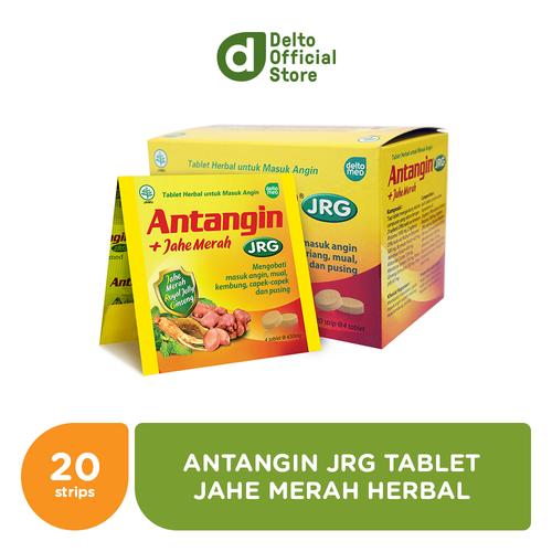 Foto Produk Antangin JRG Tablet + Jahe Merah Herbal Box (20 Strips isi 4 tab) dari Deltomed Store