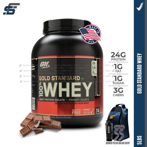 Foto Produk ON Whey Gold Standard 5lbs Optimum Nutrition Whey Protein - Coklat dari suplemenfactory