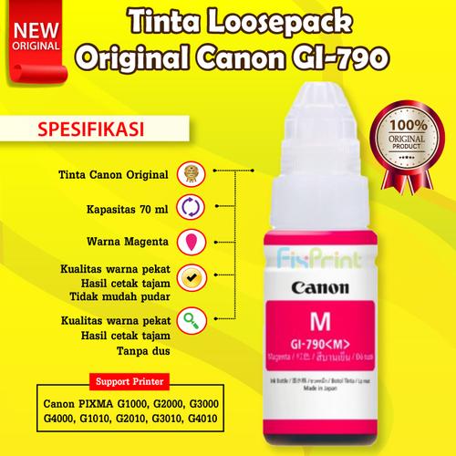 Foto Produk TINTA CANON Gi-790 ORIGINAL G1010 G2010 G3010 G1000 G2000 BLACK COLOR - TANPA-BOX, Merah dari FixPrint Indonesia