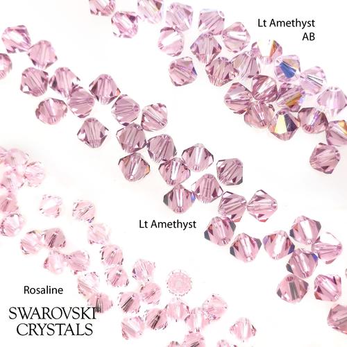Gambar Swarovski Bicone 5mm Light Amethyst AB Ungu Muda - Payet Jahit - Lt Amethyst dari Cutteristic Jakarta Selatan Tokopedia