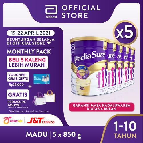 Foto Produk Pediasure Madu 850 g (1-10 tahun) Susu Formula Pertumbuhan - 5 klg dari Abbott Official Store