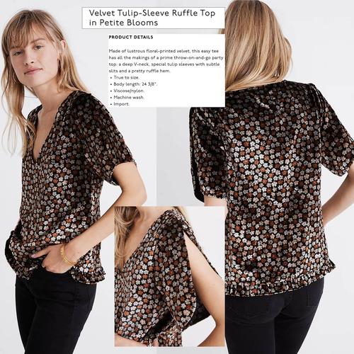 Jual RM402 MADEWELL velvet Tulip Sleeve 