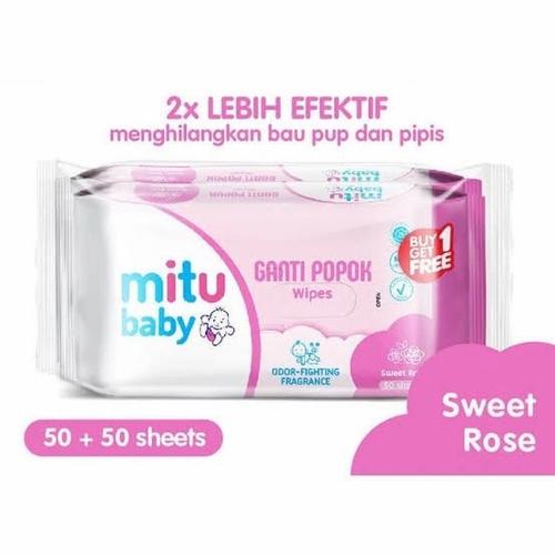 Foto Produk tissue basah mitu baby 50s buy 1 get 1 - PINK-Sweet Rose dari Aratamart