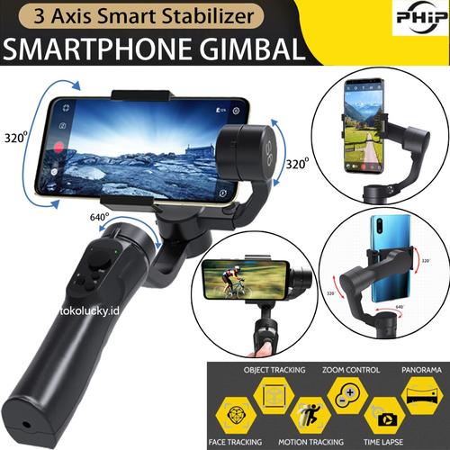Foto Produk HANDHELD PHIP GIMBAL STABILIZER S6 & S9 FOLD FOR SMARTPHONE - Gimbal S6 dari Toko Lucky.id